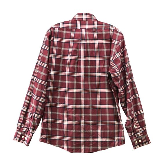 Brooks Brother Regent The Original Polo Shirt Mens M Supima Cotton Red Plaid - Picture 2 of 8